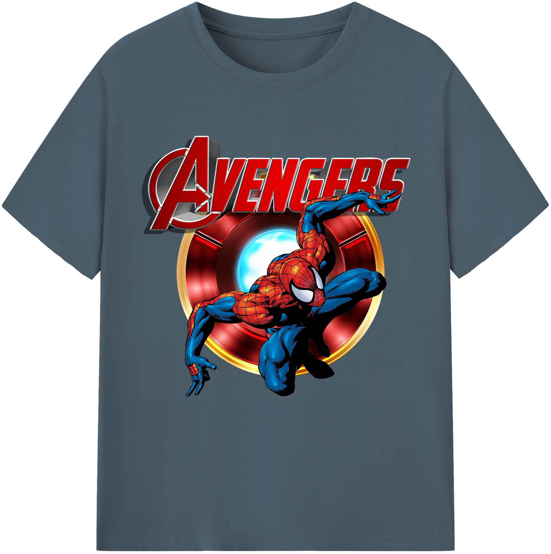（画像用） Spider Man スパイダーマン 綿100％半袖Tシャツ（フロントプリント）